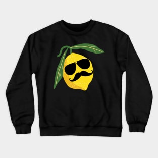 Cool Lemon with mustache Crewneck Sweatshirt